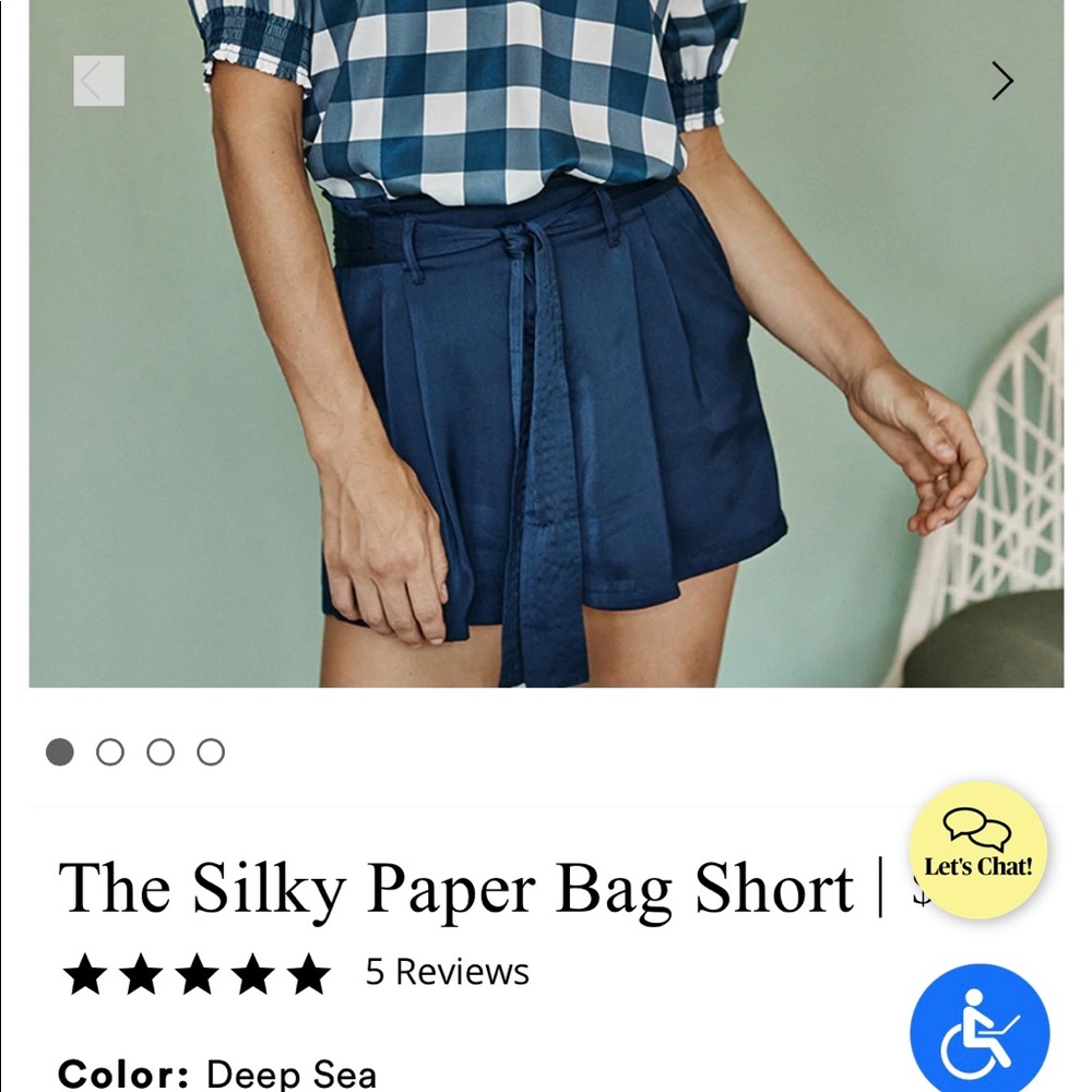 Summersalt The Silky Paper Bag Short in deep sea